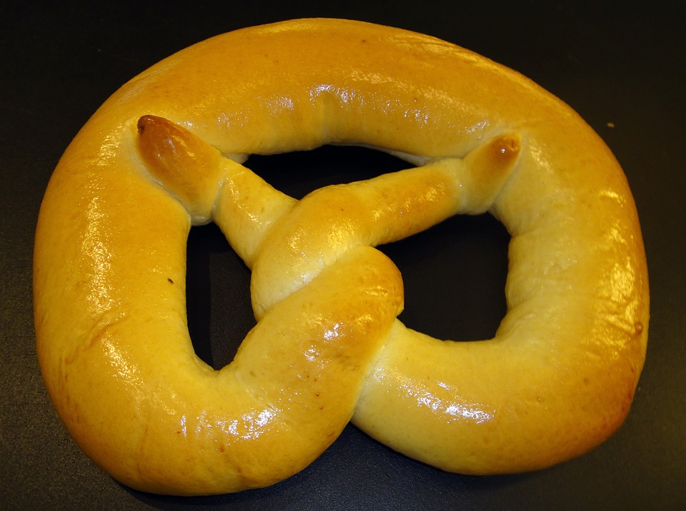 galleta forma pretzel de boniato